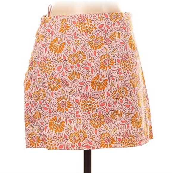 ZARA Floral Boho Linen Blend Mini Skirt - Picture 8 of 12